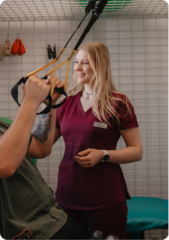 man on t-rex lifting