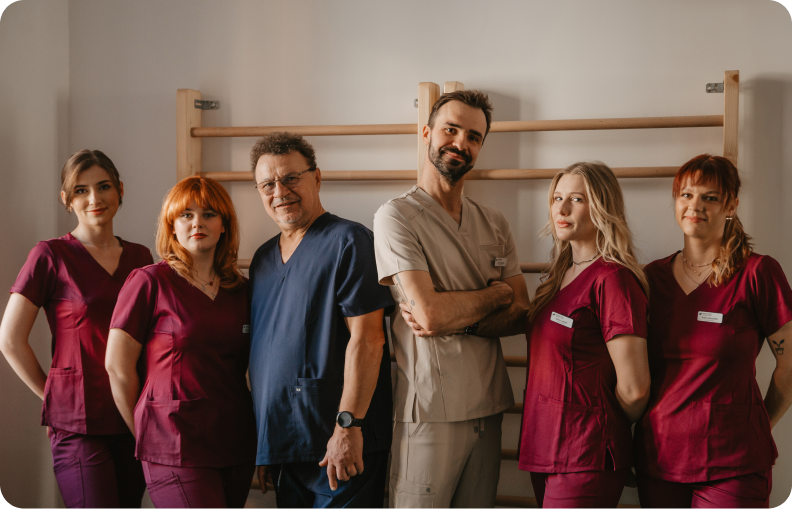 physiotherapist group standing