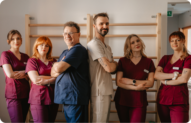 physiotherapist group photo standing