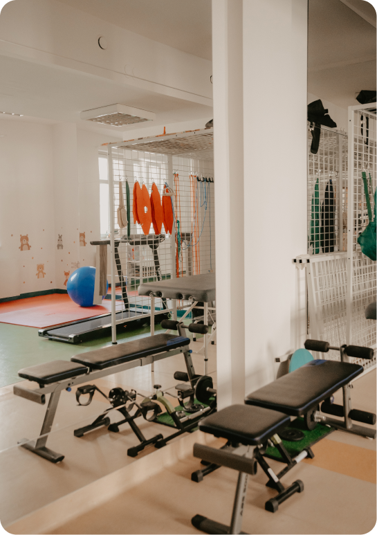 physiotherapy kids room bench