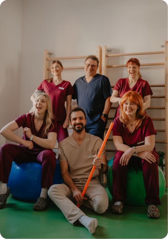 physiotherapist group standing