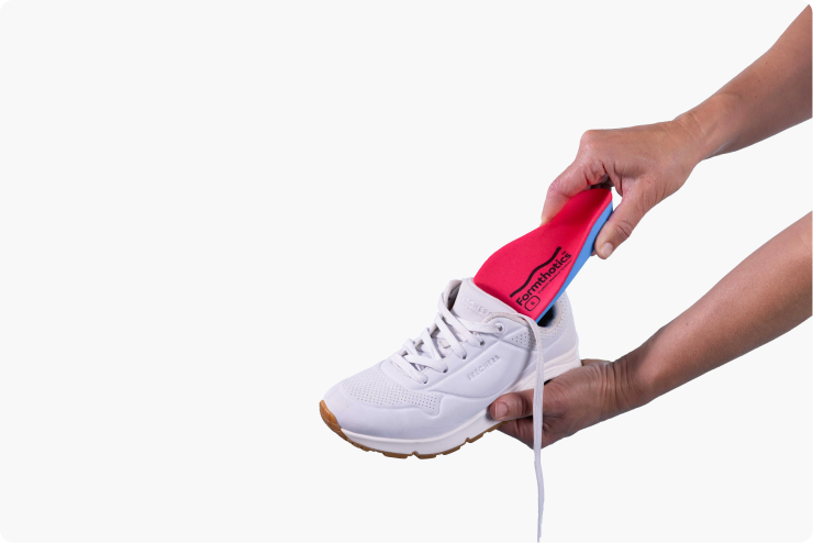 orthopedic insole inside a shoe